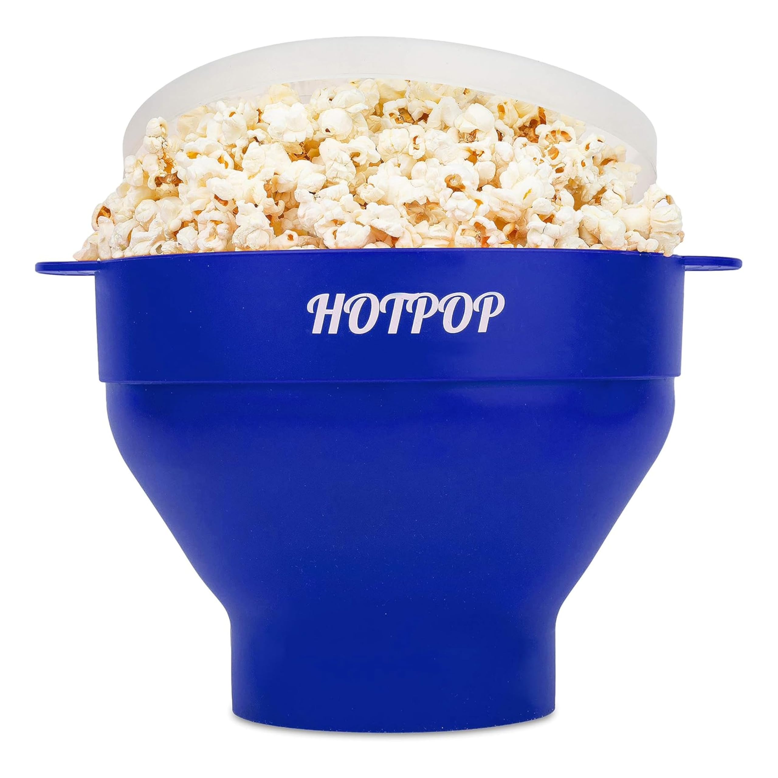 HOTPOP The Original Microwave Popcorn Popper, Silicone Popcorn Maker, Collapsible Bowl BPA-Free and Dishwasher Safe- 20 Colors Available (Blue)