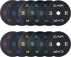 CAP Barbell 370 lb Bumper Plate Set