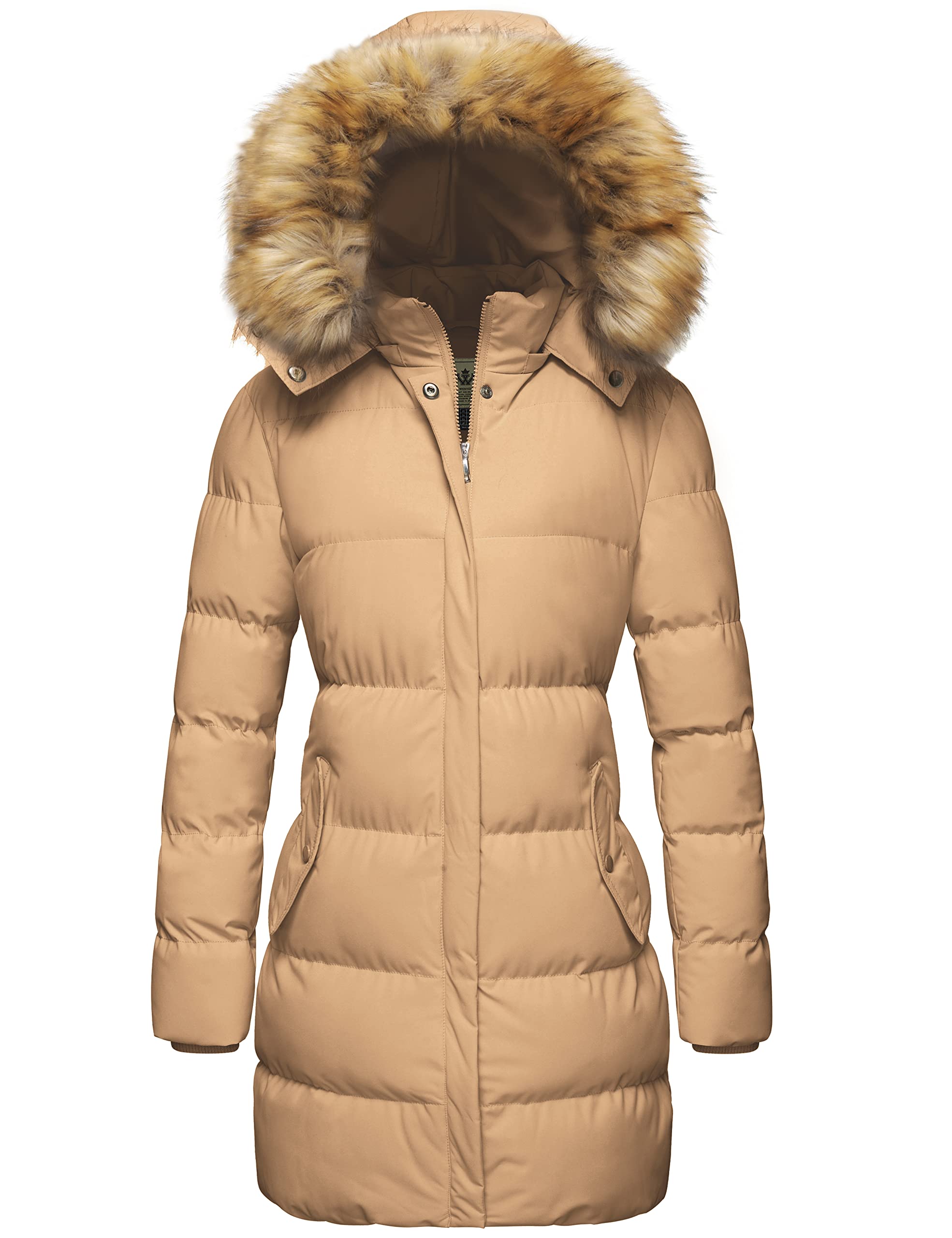 WenVen Faux Fur Hooded Puffer