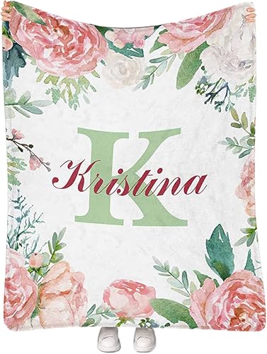 Miniatura 8 de Manta de bebé personalizada para niñas con nombre, manta de bebé personalizada con nombre, manta de envoltura floral para recién nacidos, niños