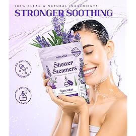 POPCHOSE Shower Steamers Aromatherapy - Christmas Stocking Stuffers for Women & Men,16 Pack Lavender Natural Essential Oils Shower Tablets, Self Care Relaxation & Home SPA, Birthday Gifts for Women