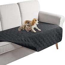TAOCOCO Reversible Waterproof Sofa Covers,Washable Sofa Slipcover,Dog Sofa Bed Cover,Waterproof Sofa Couch Protector for Dogs(Black, 107 * 132CM)