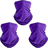 3 Pcs Neck Gaiter Mask for Men Women UV Face Covering Sun Protection Windproof Bandana Scarf for Summer Outdoor