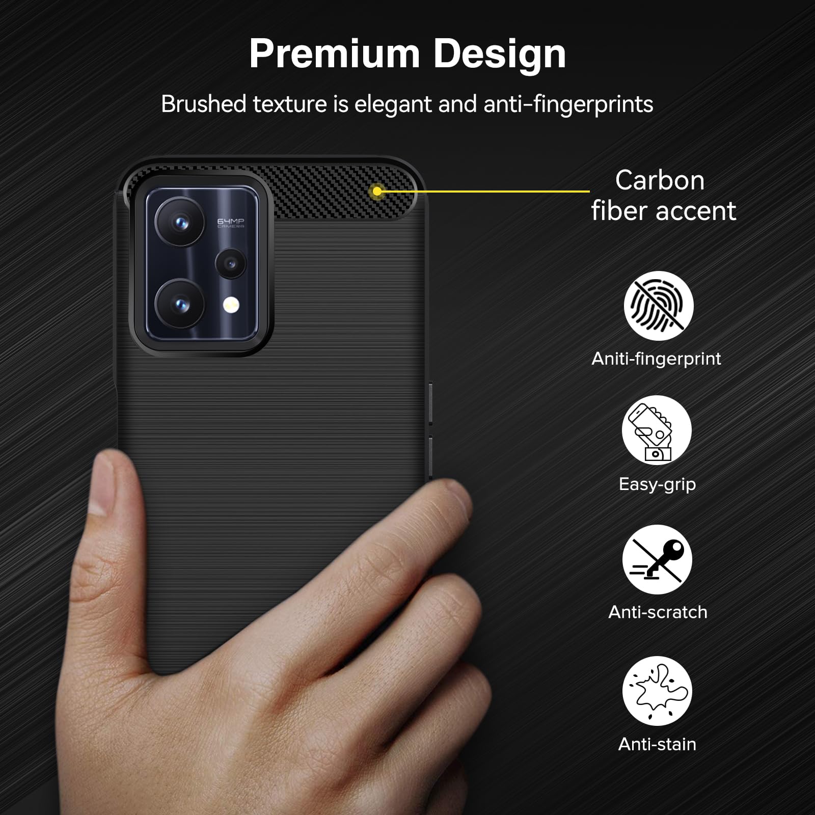 ILING Cover Per Realme 9 5G / OnePlus Nord CE 2 Lite 5G – Custodia In Vetro Temperato Colorato E Paraurti In TPU, Antiurto E Ultrasottile (Blu/Rosso)