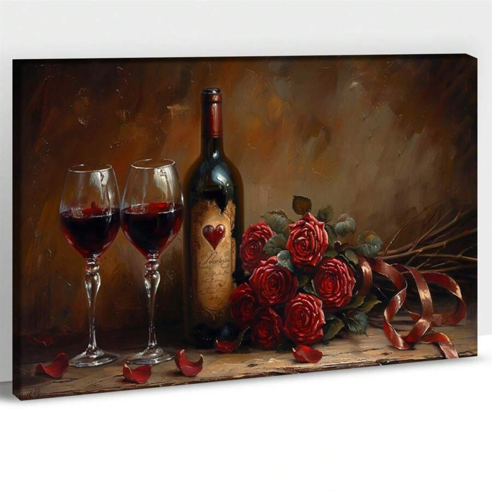 Impression sur toile de cuisine rétro grand format avec cadre en bois