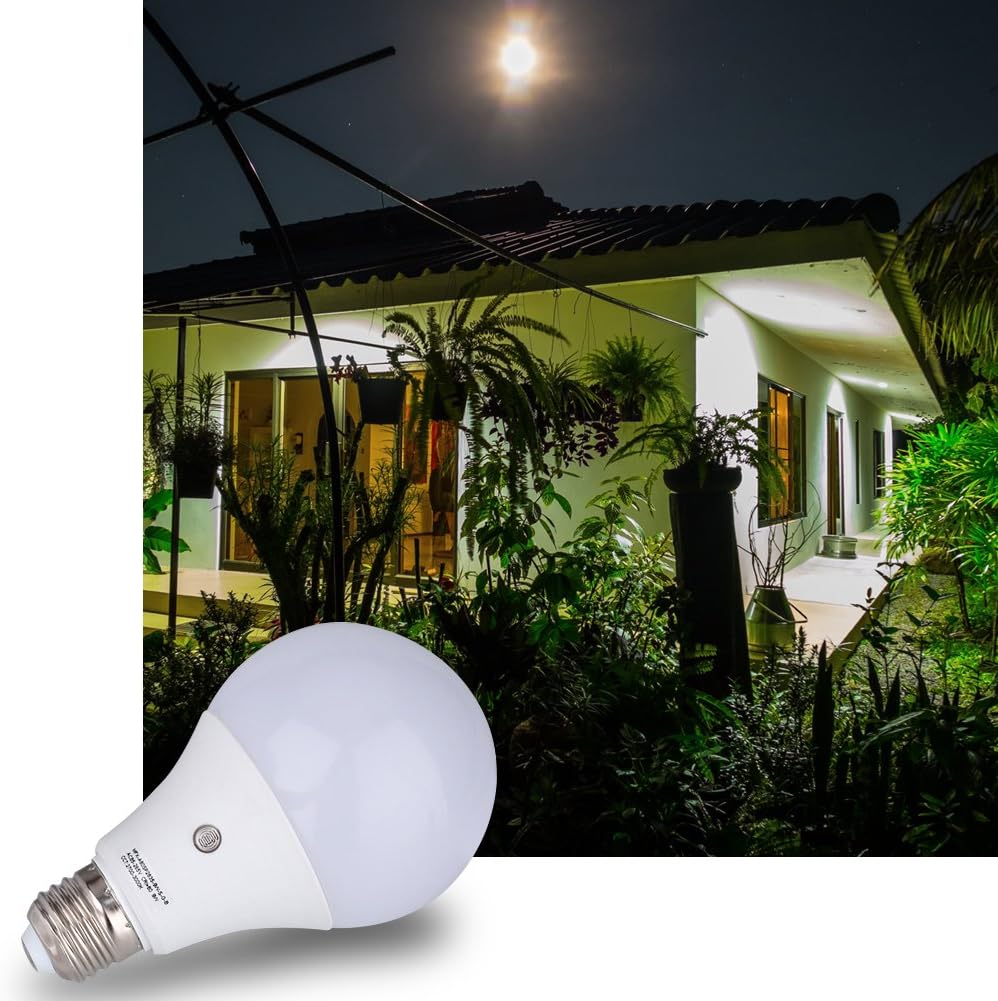 E27 LED Dusk to Dawn Sensor Light Bulbs Built-in Photosensor Detection Auto Switch Light Indoor/Outdoor Lighting Lamp for Porch Hallway Patio Garage (9W 810Lumens, Natural white 4000K)