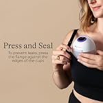 Lansinoh Discreet Duo Wearable Breast Pump, Hands Free Breast Pump, 4 Pumping Modes, 9 Levels Hospital Grade Suction, LED Display, Leak-Resistant Design, 2 Breast Flange Sizes Included: 24mm & 21mm (model #S32)