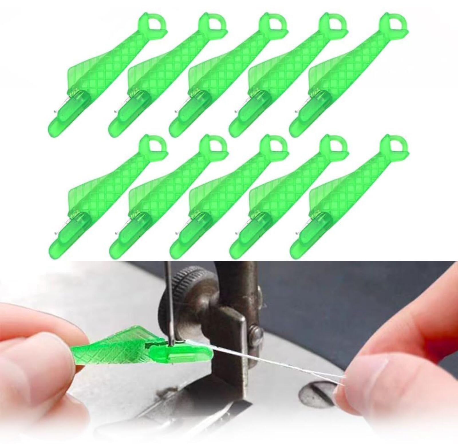 Fish Mouth Sewing Machine Needle Threader, 2024 Upgraded Automatic ...