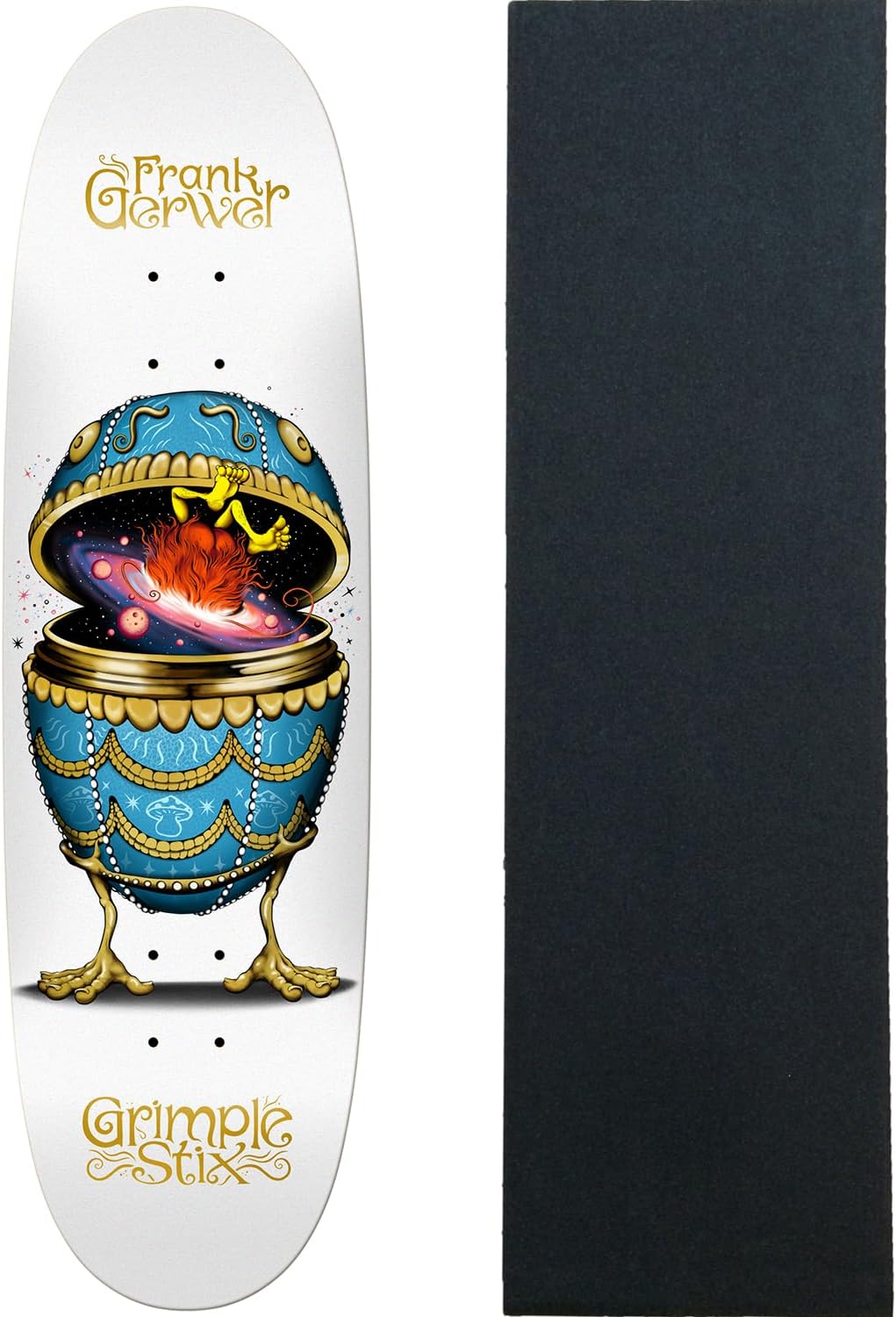 Anti Hero Skateboard Deck Gerwer Grimplstix Fab Egg 9.1" x 32" with Grip