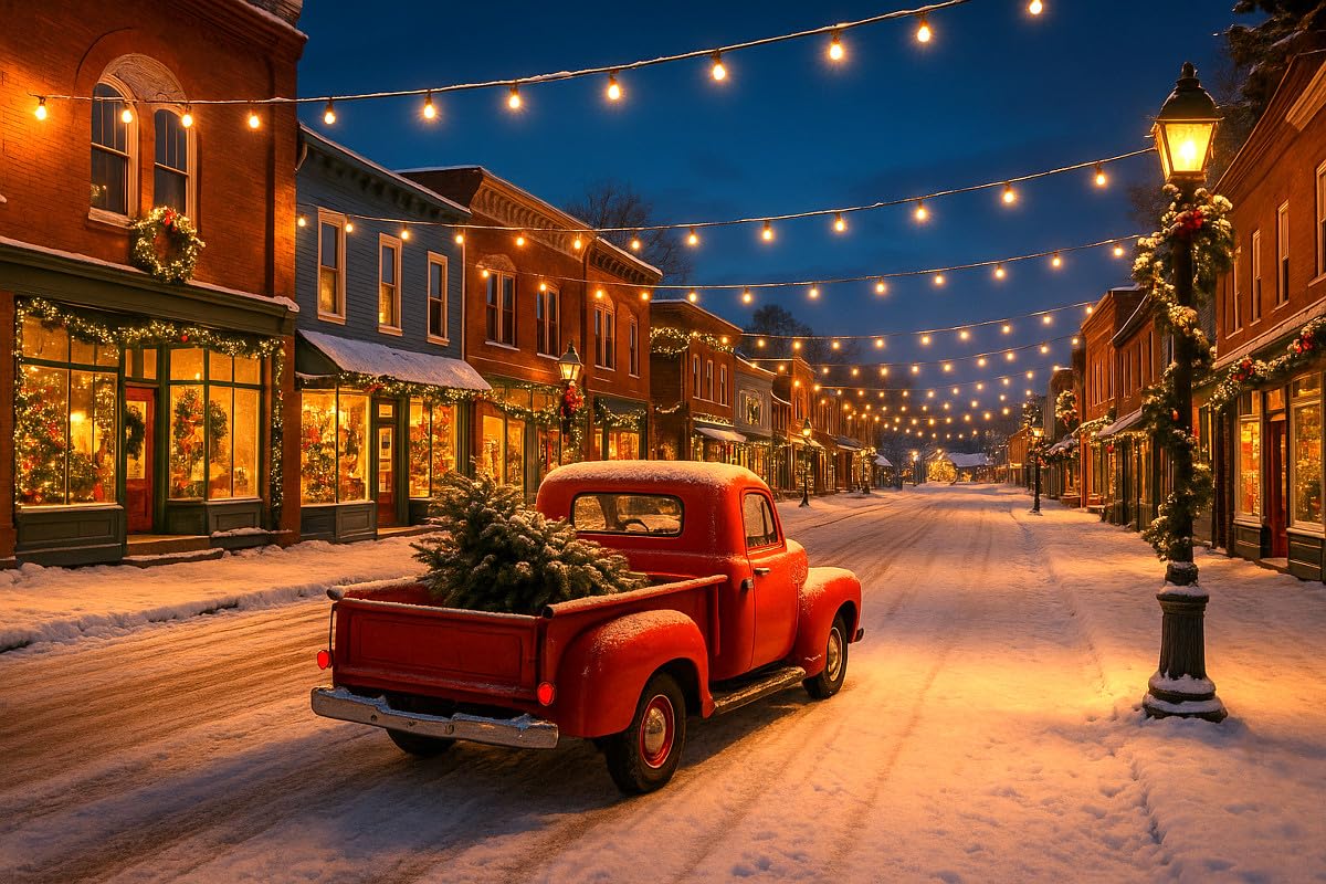CALVENDO Leinwand · Weihnachten in Amerika – Magie im Lichterglanz