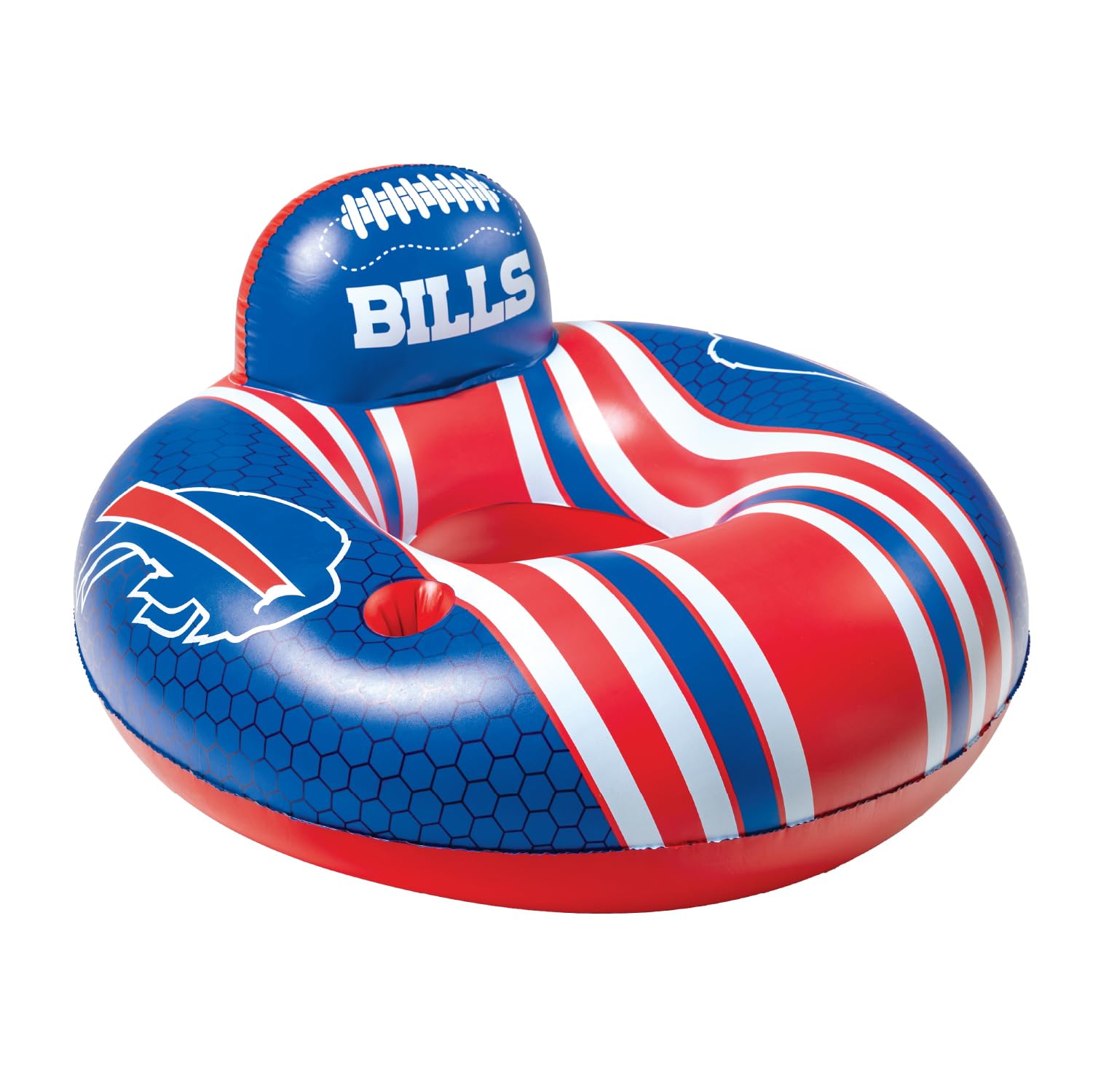 BigMouth Buffalo Bills 42” Inflatable Pool Floats Officially Licensed NFL Fan Gear Merchandise Back Support Inner Tube for Adults and Teens