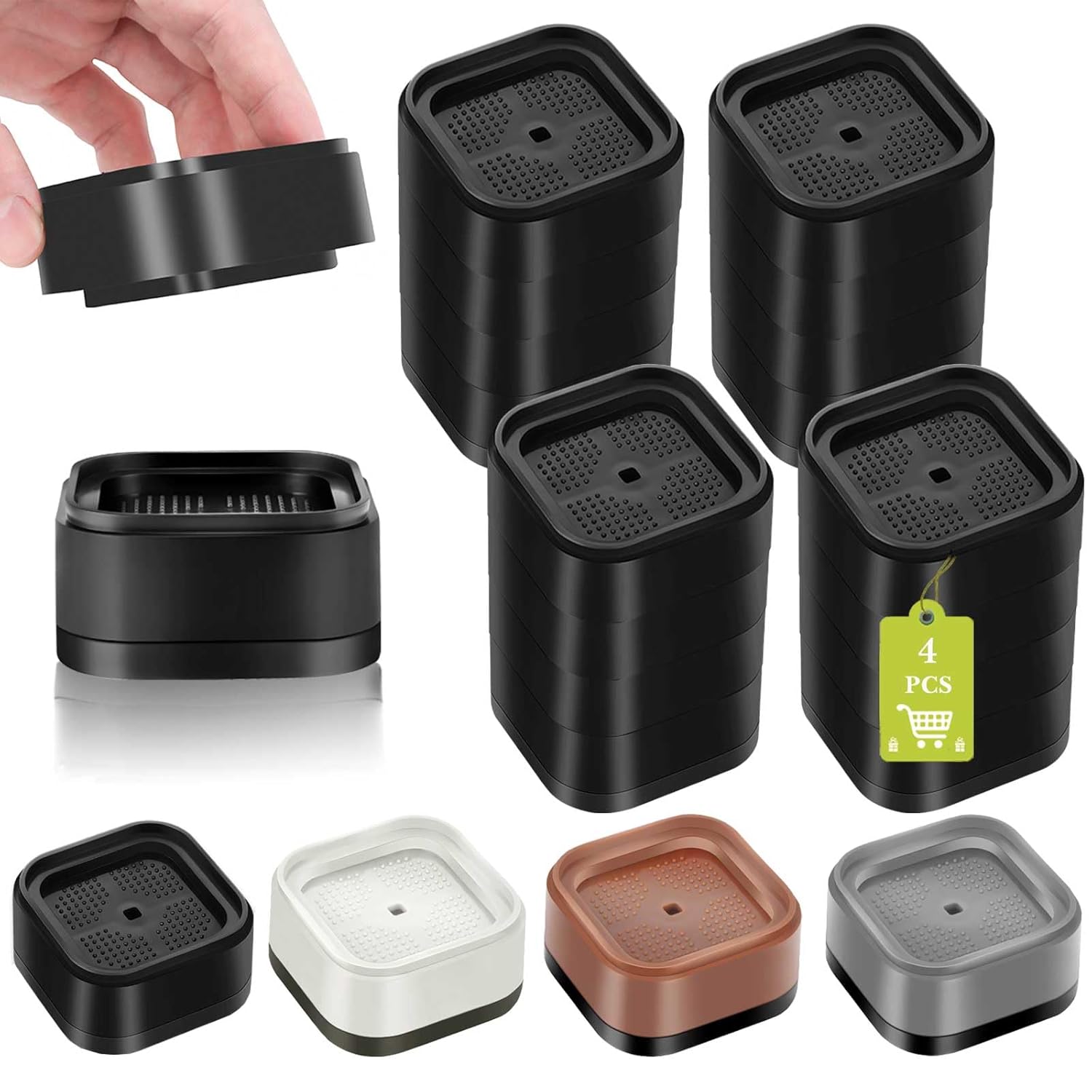 stackable risers in use