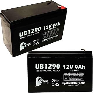 2 Pack Replacement for Replacement CyberPower CPS825AVR Battery - Replacement UB1290 Universal Sealed Lead Acid Battery (12V, 9Ah, 9000mAh, F1 Terminal, AGM,SLA) - Includes 4 F1 to F2 Terminal Adapter