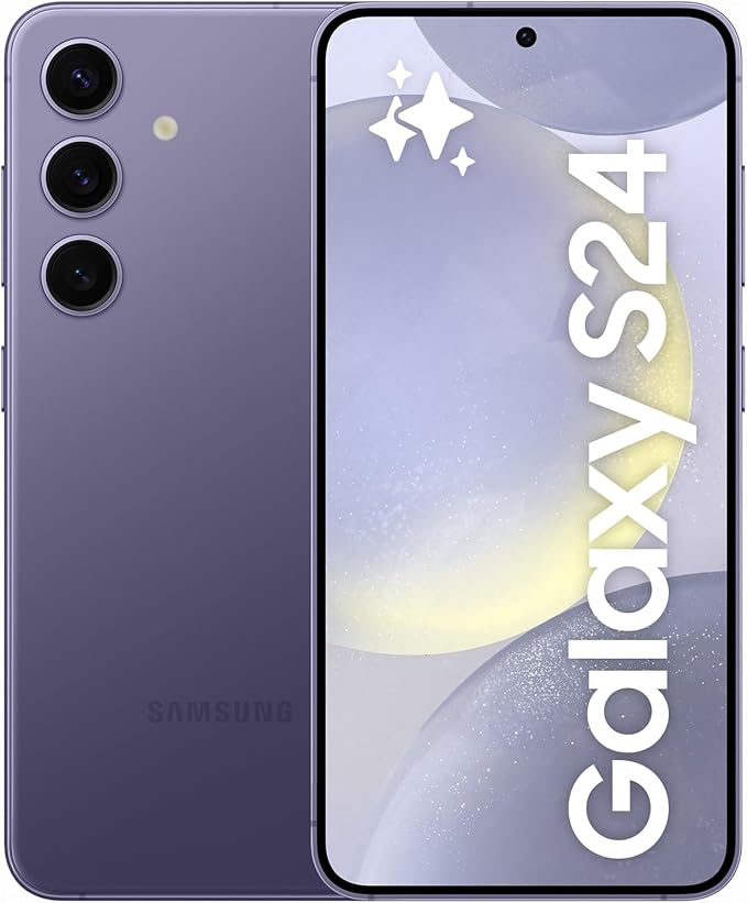 Samsung Galaxy S24 AI Smartphone, telefono Android senza contratto, 8 GB di RAM, 128 GB di memoria, fotocamera da 50 MP, lunga durata della batteria, Cobalto Viola, 3 anni di garanzia del produttore