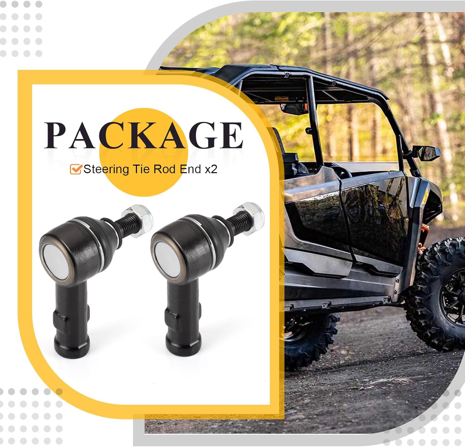 2Pcs Steering Tie Rod End For Polaris UTV RZR 1000 XP High Lifter/Trails Rocks RZR 2015-2022 RZR Turbo XP 4 2016 7061234 7061203
