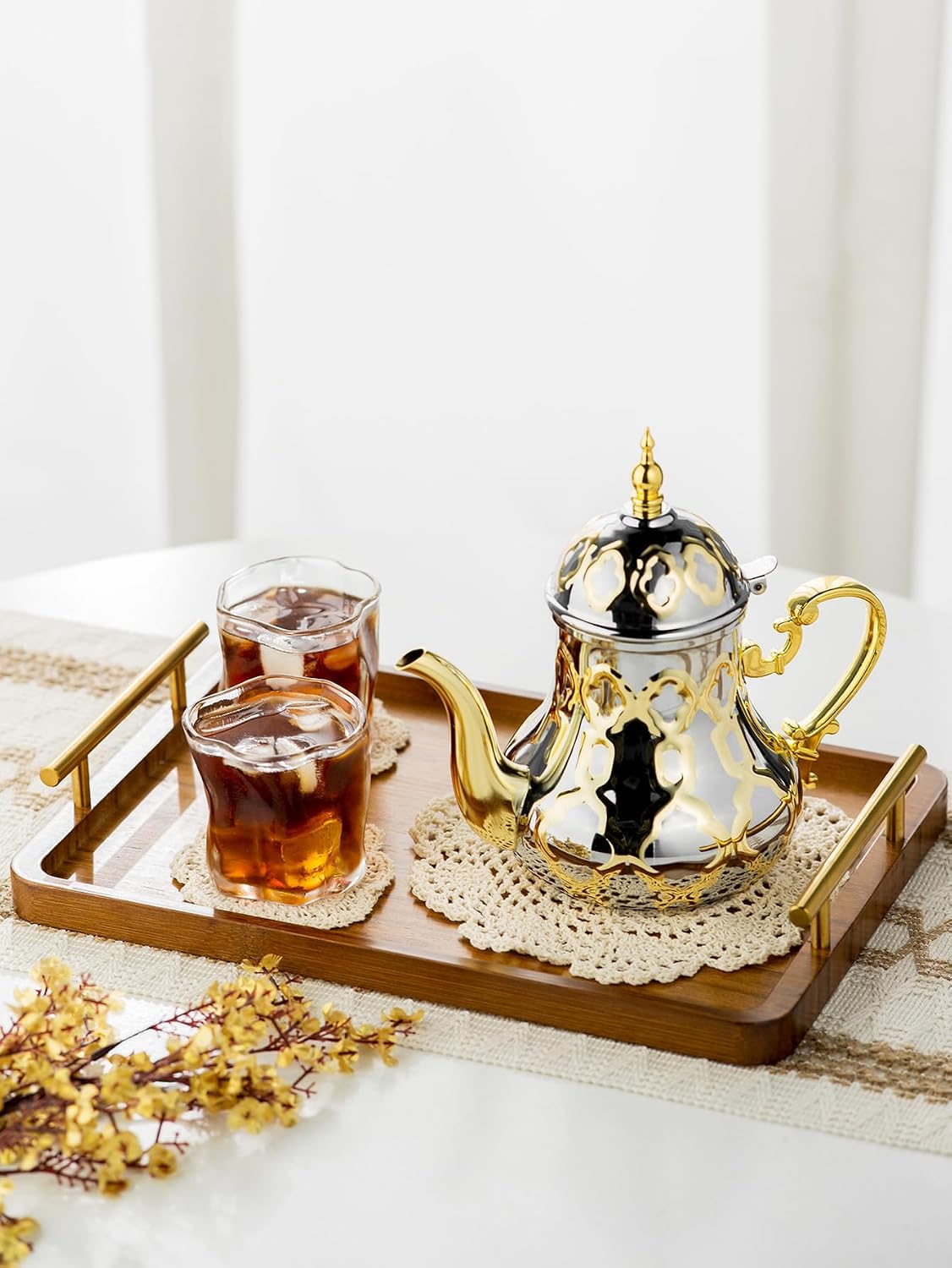 Condition photo showing New/Like New for moroccan teapot 1.2l arabic style stainless steel moroccan traditional religious style teapot