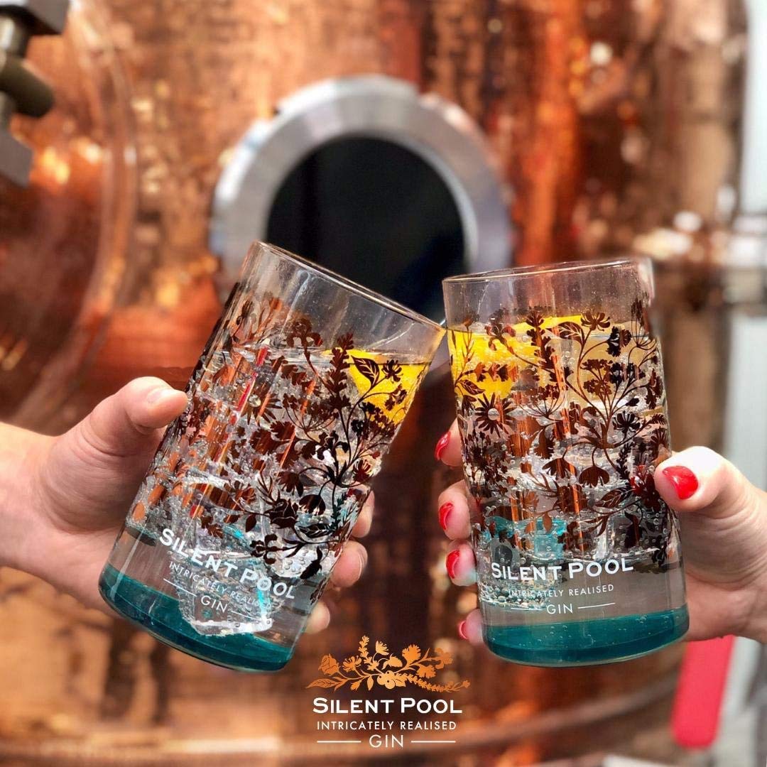 Silent Pool Gin Tumbler Glass Duo in Gift Presentation Box - Matte