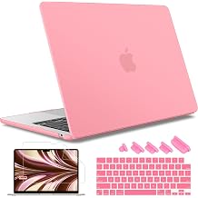 May Chen Case for MacBook Air 13/13.6-inch M5/M4/M3/M2, 2022-2026 Models A3449 A3240 A3113 A2681, Lightweight | Closes Seamlessly | Ideal for Work Hard Shell Case, Matte Pink