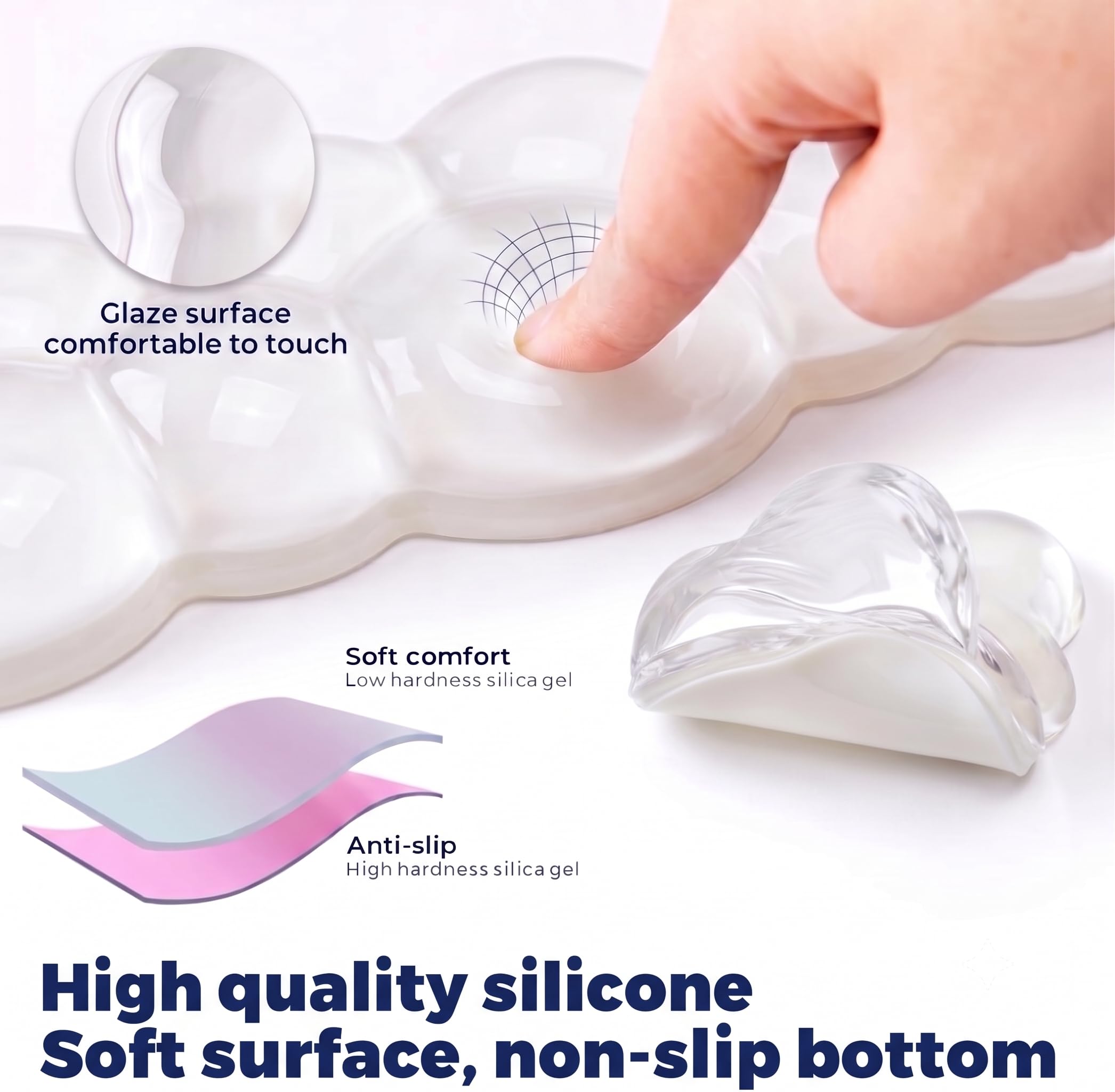 Gel Cloud, set poggiapolsi per tastiera e mouse, con poggiapolsi e supporto per mouse, per ufficio, gaming, computer portatile, ergonomico, comodo, sollievo dal dolore, set di cloud pad