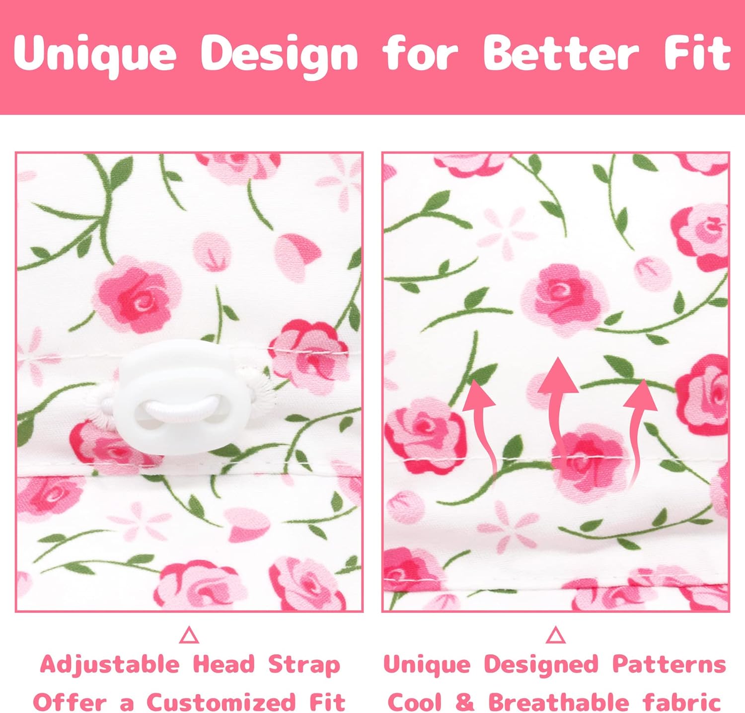 Olreco Baby Girl Sun Hat Infant Sun Hat UPF 50+ Wide Brim Toddler Summer Hats Baby Beach Hats Toddler Summer Essentials Girls - Image 4