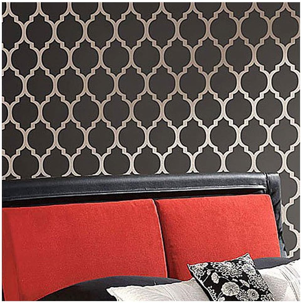 Amazon.com: Casablanca Allover Wall Stencil – Moroccan Stencils for ...