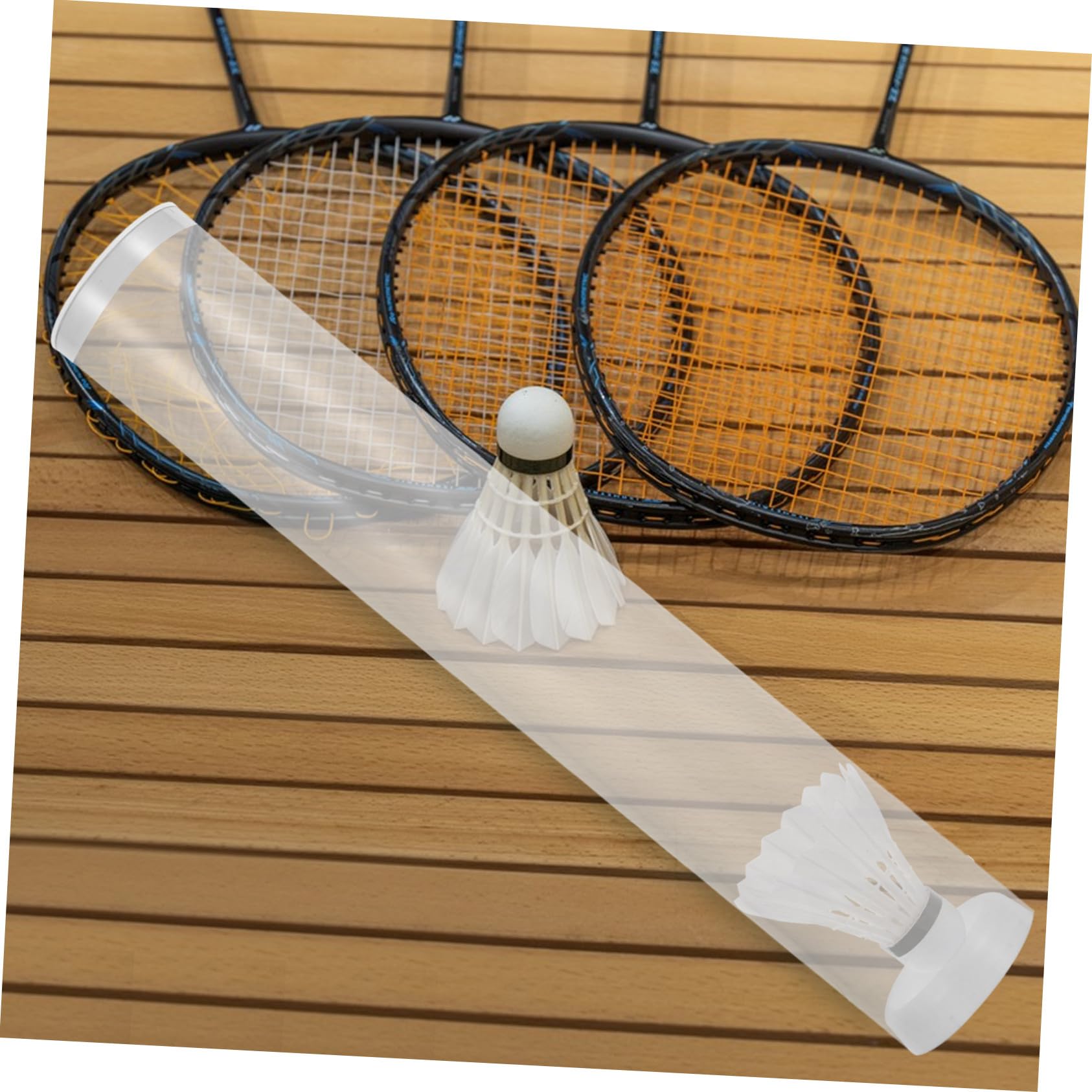 Transparenter Badminton Shuttlecock Behälter mit Deckeln Tragbarer Federball Aufbewahrungs Tube für Training Sport und Outdoor DIY Anpassbar für Spieler