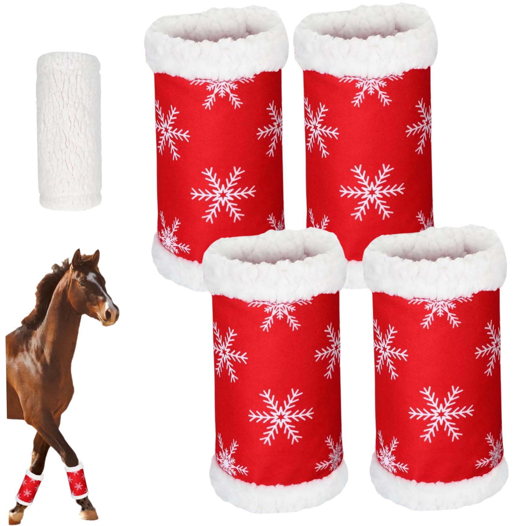 Enveloppes de pattes cheval Noël rouge pour illuminer vos séances photo de fin d'année