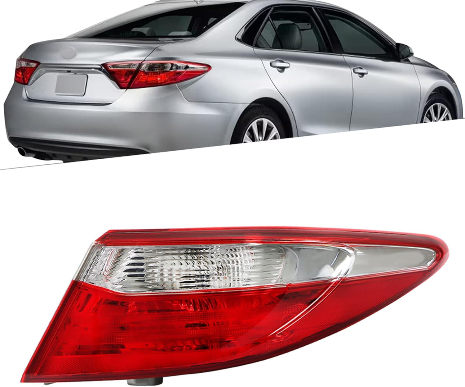 WFLNHB RH Tail Light Replacement for 2015 2016 2017 Toyota Camry Rear Tail Lamp Assembly TO2805121 8155006640 Passenger Side