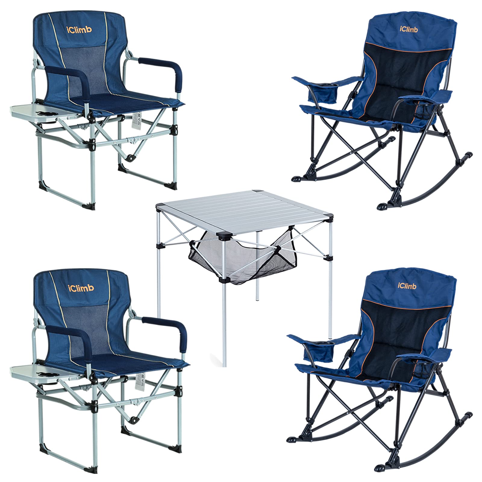 Buy iClimb 2 Padded Rocking Folding Chair and 2 Heavy Duty Compact