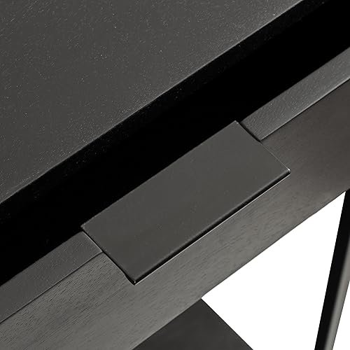 Miniatura 9 de Kate and Laurel Malone - Mesa consola moderna de madera con estante de madera, 36 x 13 x 31 pulgadas, color negro, mesa de entrada de madera de