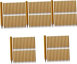 SHINEOFI 5 Series Lapiz Corto Lápices Portátiles Lápices De Escritura Portátiles Para Estudiantes Lápices Para Pequeños Estudiantes Escribiendo Lapices Yellow Madera 50 Piezas X 5
