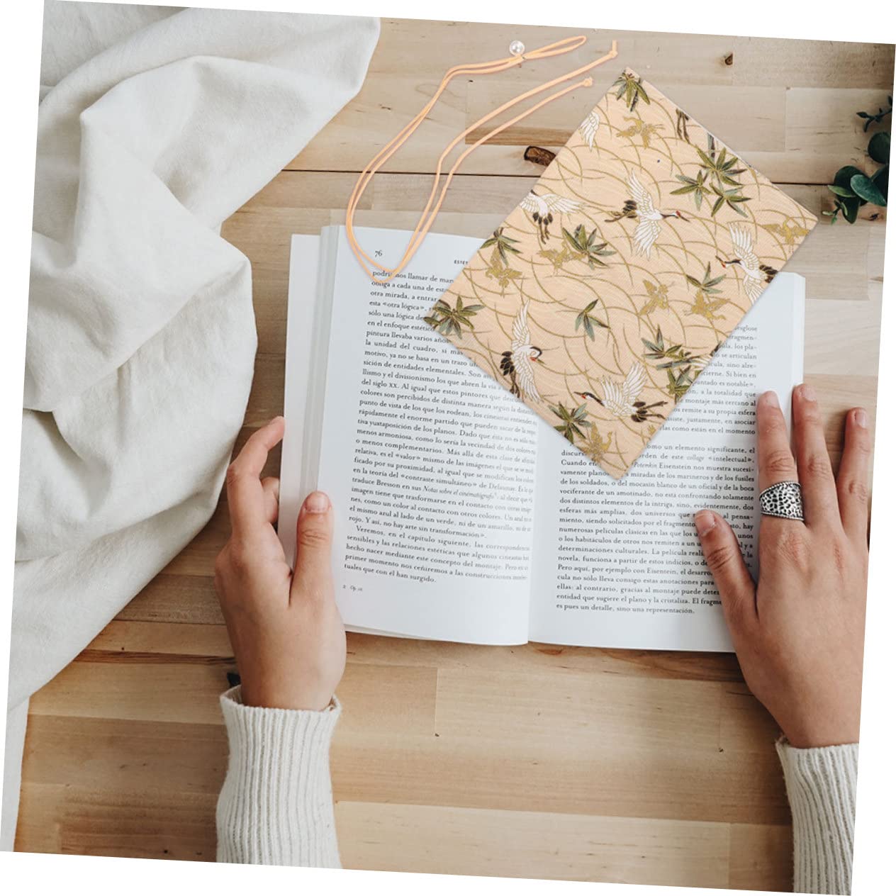 NUOBESTY 3pezzi Copertina Decorativa Per Libri Fodera Con Design Elegante Di Gru Protezione Riutilizzabile Per Libri Scolastici e Personali