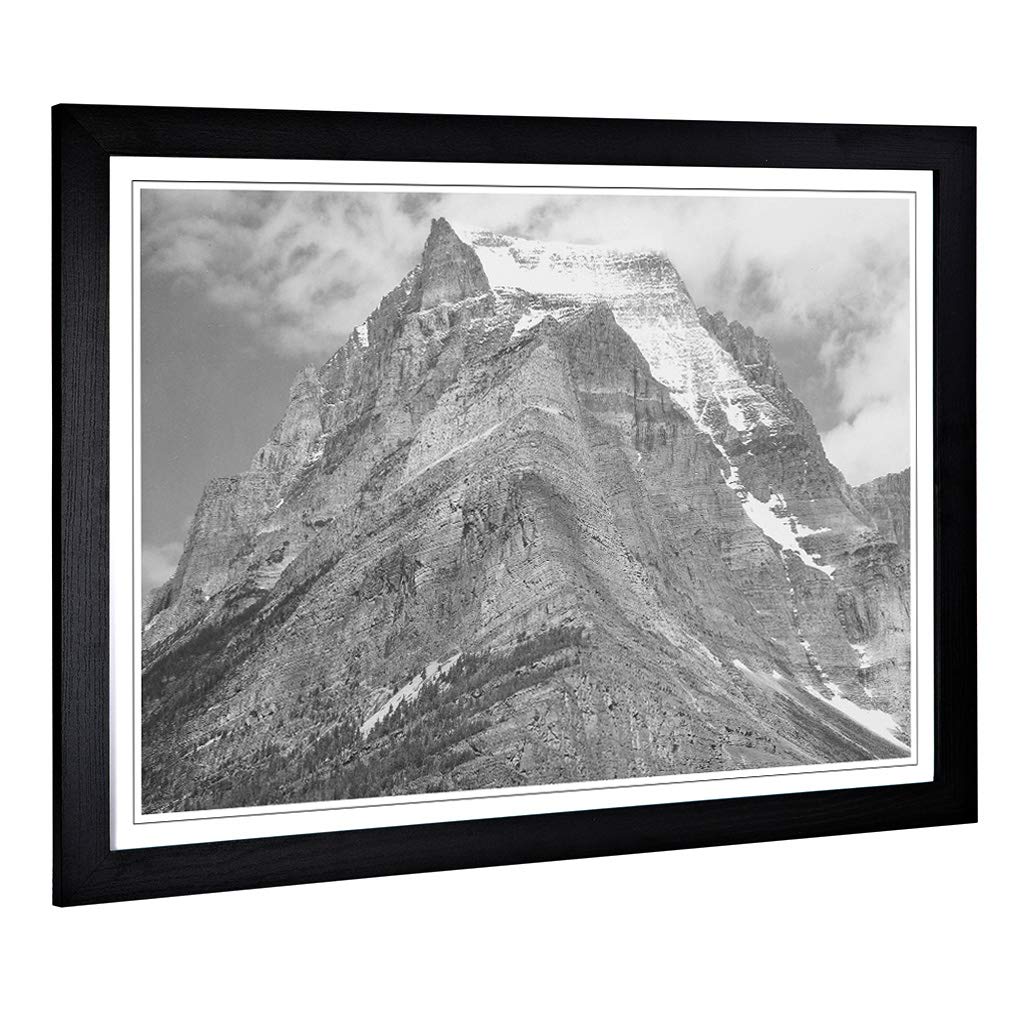 Big Box Art Framed Print of Ansel Adams Glacier National Park Montana 5 Design | Wall Art Picture | Home Decor for Kitchen, Living Room, Bedroom, Hallway, Black, A2 / 24.5x18 Inch / 62x45cm