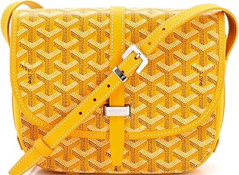 Pre-Loved Belvedere II Messenger Bag Coated Canvas PM, Yellow