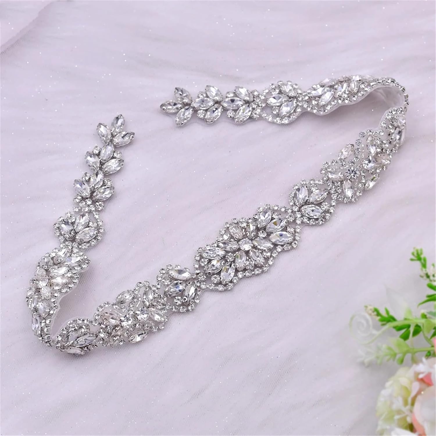 Women’S Elegant Luxury Bridal Belt With Rhinestone Crystal Applique A Handmade Bridesmaid Sash For Wedding Dress