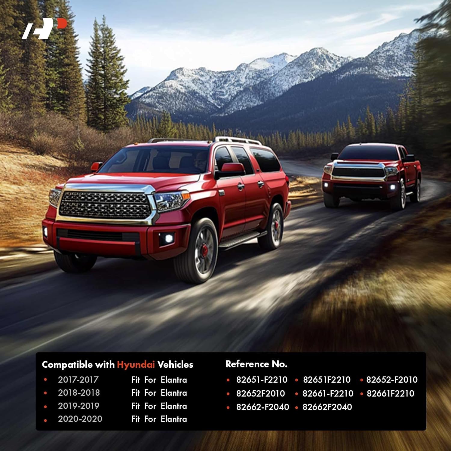 A-Premium Outside Exterior Door Handles Compatible with Hyundai Elantra 2017 2018 2019 2020, Chrome, 2-PC Set, Front Driver and Passenger Side