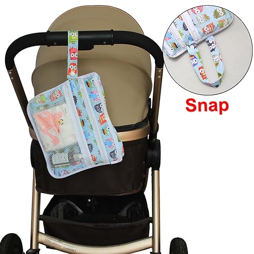 Miniatura 5 de Teamoy Cambiador de pañales portátil, cambiador plegable para bebé con bolsillos, embrague de pañales portátil para bebé, tapete de cambio de