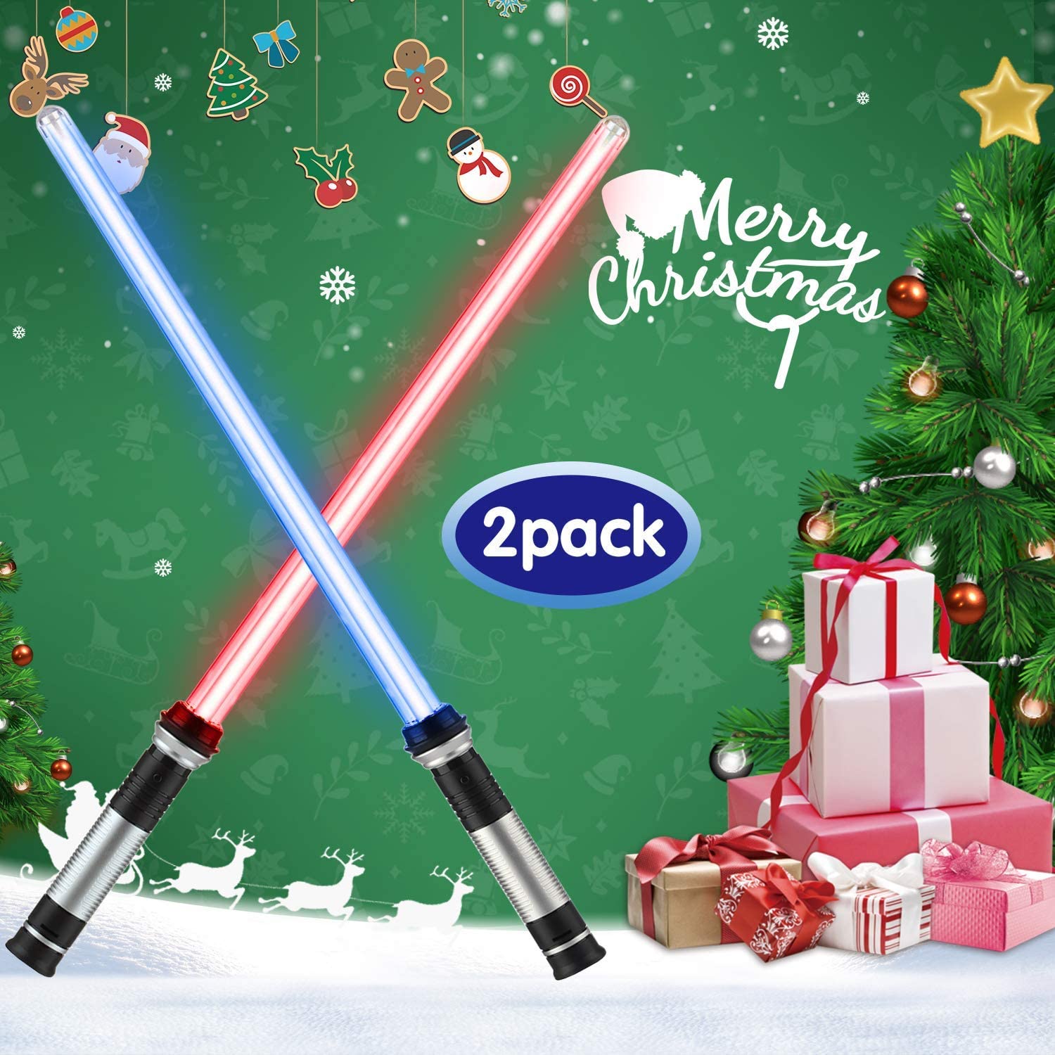 Buy TOY Life Light Sabers for Kids 2 Pack Double Sided Lightsaber Sound