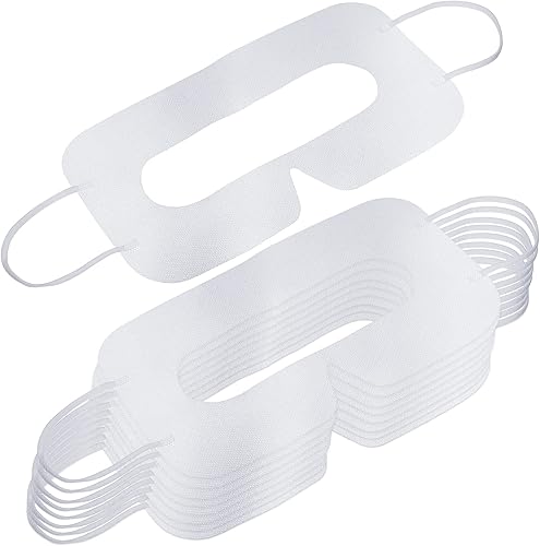 Treela 200 Pcs Disposable VR Face Mask Breathable Cover for VR Nonwoven Fabric Sanitary Eye Mask, Eye Cover Pad(White)