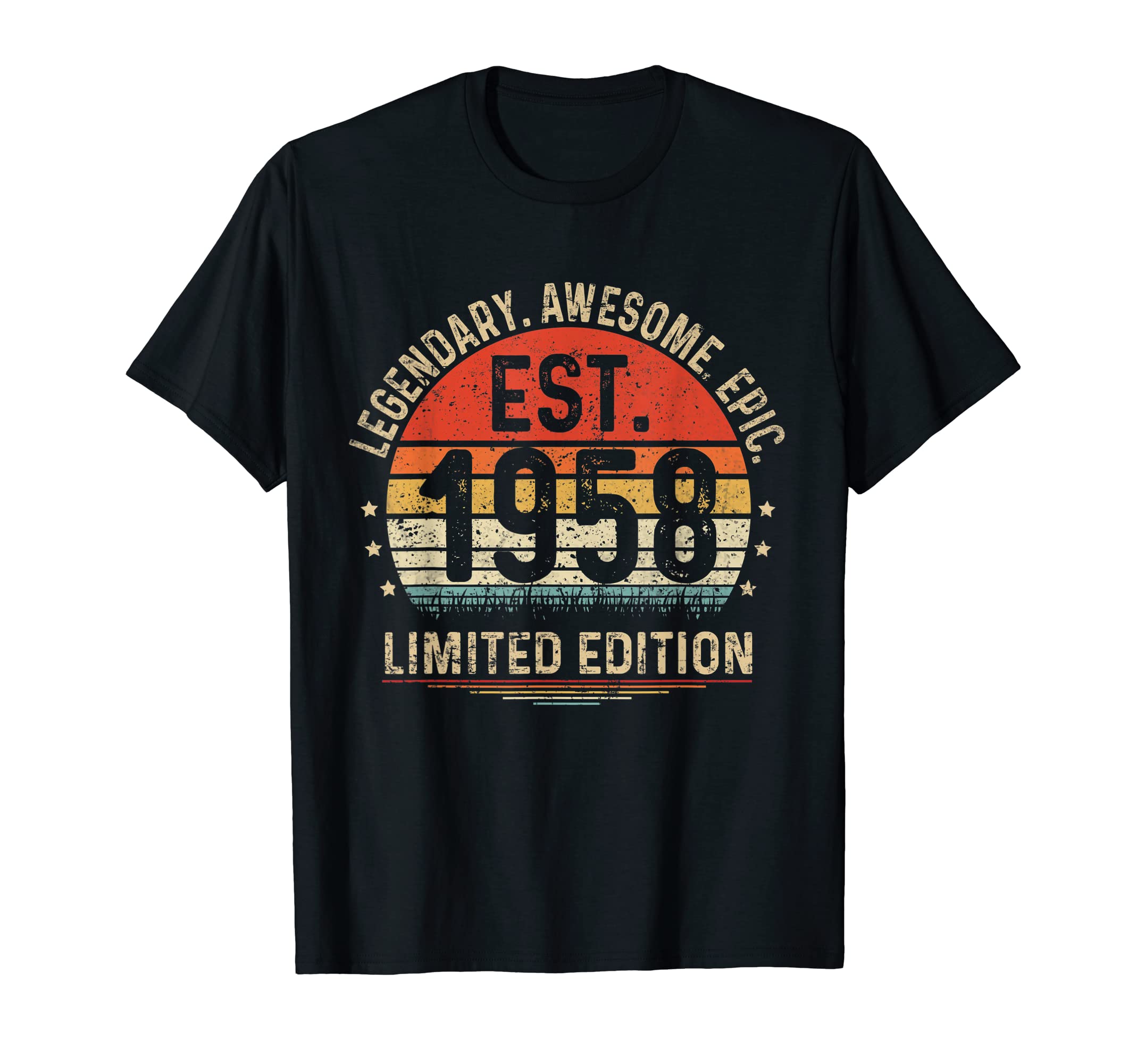 Est. 1958 Vintage 1958 Limited Edition 63rd Birthday T-Shirt