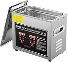 VEVOR Ultrasonic Cleaning Machine with Digital Timer & Heater, Professional Jewelry Cleaner, Stainless Steel Heated Cleaning Machine for Glasses Watch Rings Small Parts Circuit Board (3L)