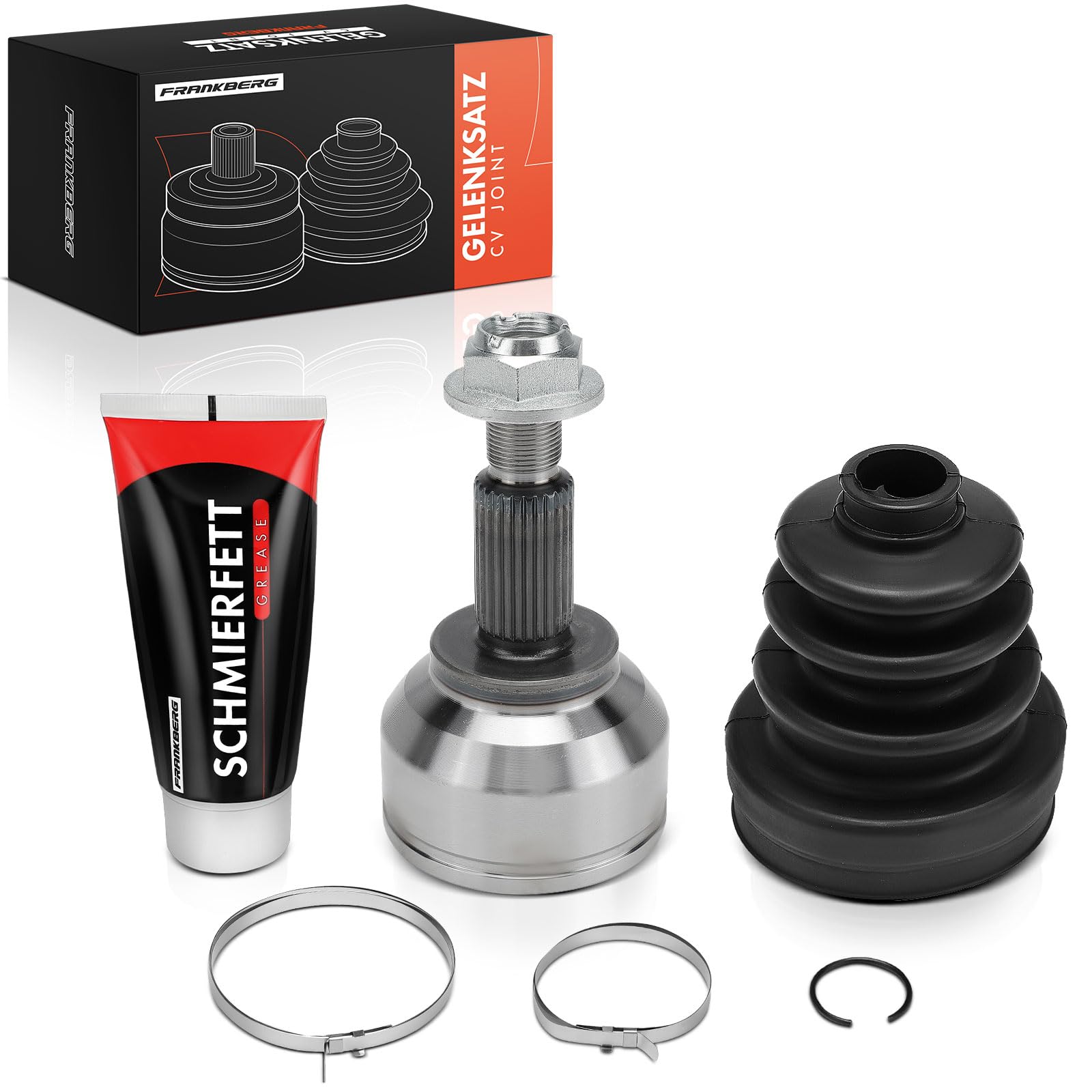 Frankberg Kit de junta homocinética del lado de la rueda delantera | Compatible con: Laguna II Grandtour KG0/1, Laguna II BG0/1