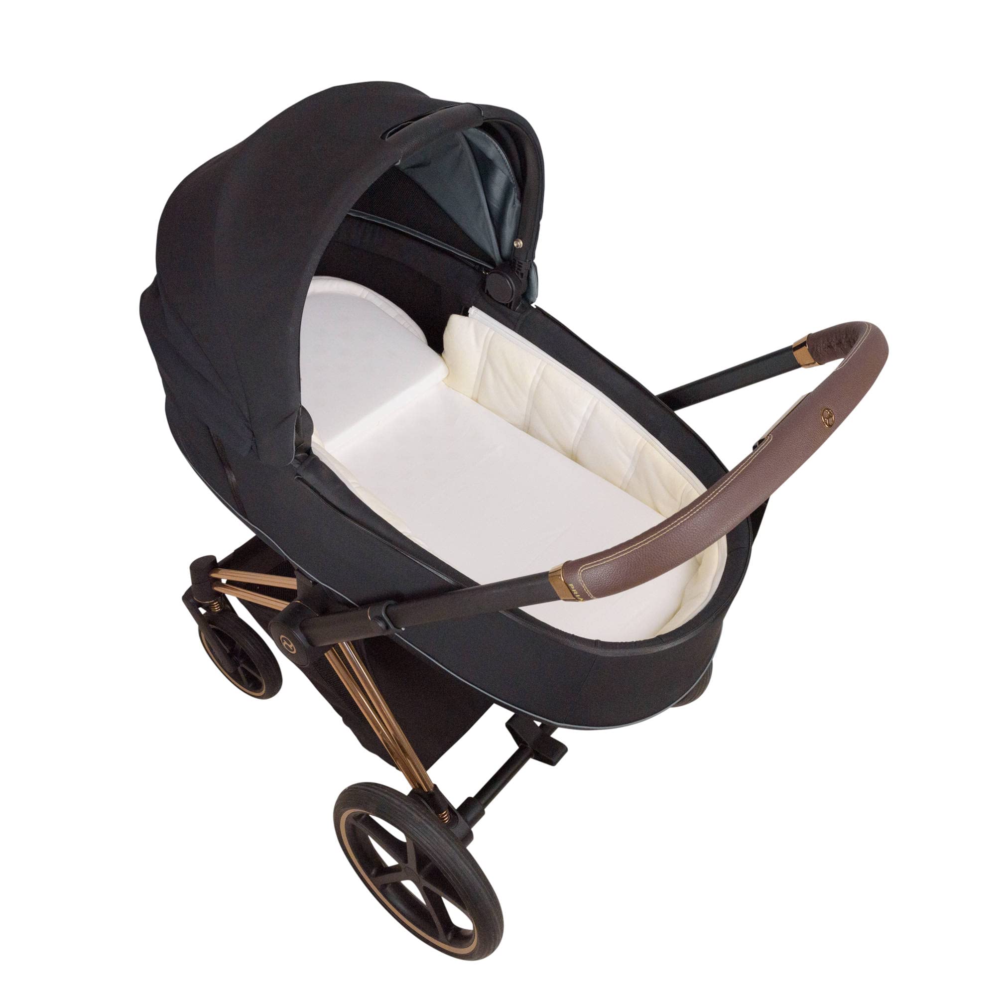 baby idea Babysanity Materassino Carrozzina Sfoderabile a Norma EN16890:2017 – Antisoffoco, Antibatterico, Privo di Zip per Massima Sicurezza – Cuscino Neonato Traspirante Cotone