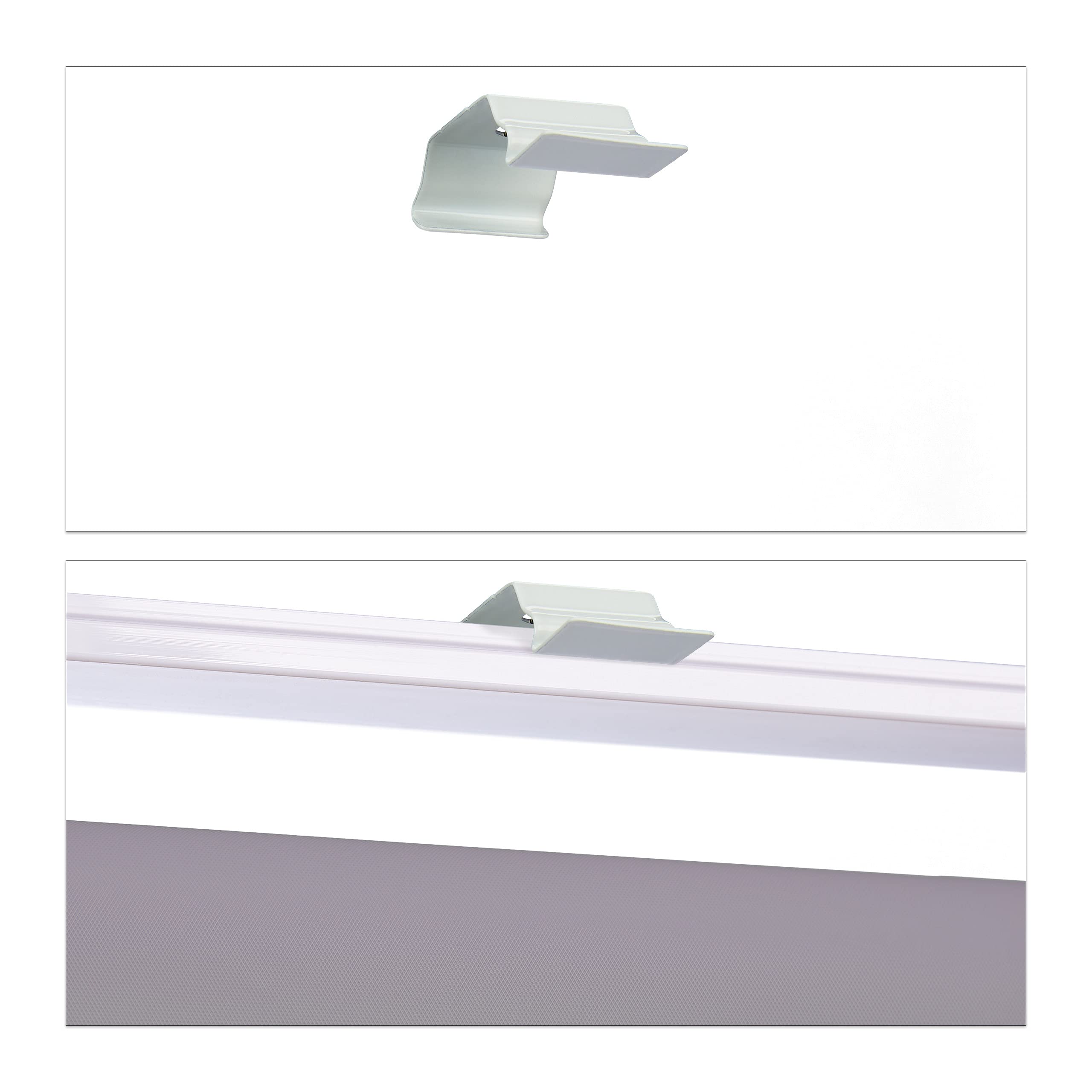 Relaxdays Store de Baignoire, 80x240 cm, Rideau de Douche Hydrofuge, Plafond & fenêtre, Pare-Bain, Salle de Bain, Gris