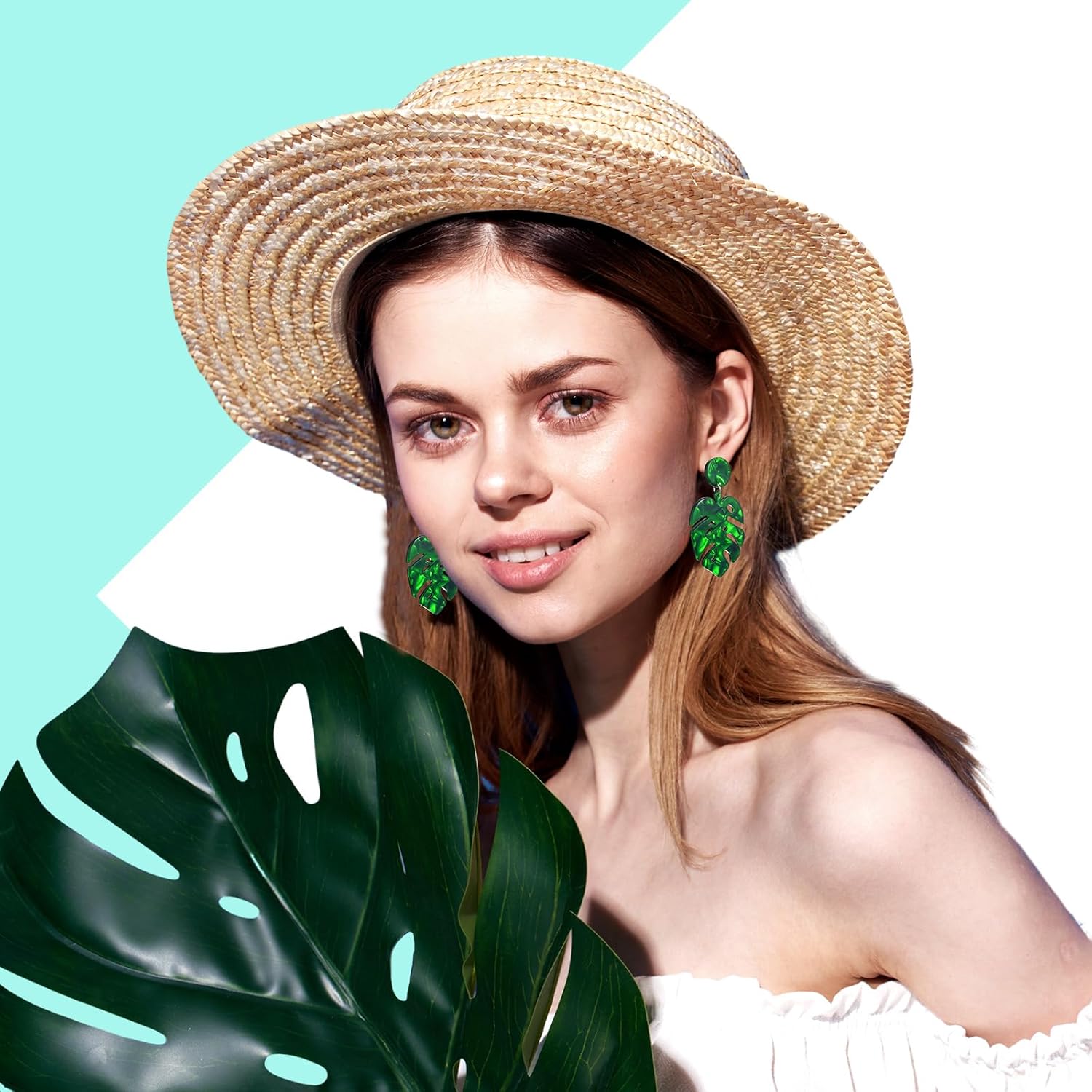 Hicarer 3 Pairs Hawaii 80s 90s Neon Earrings for Women Summer Flamingo Pineapple Palm Tree Earrings Retro Pendant Acrylic Drop Dangle for 80's Outfit Glow Party Accessories - Image 6