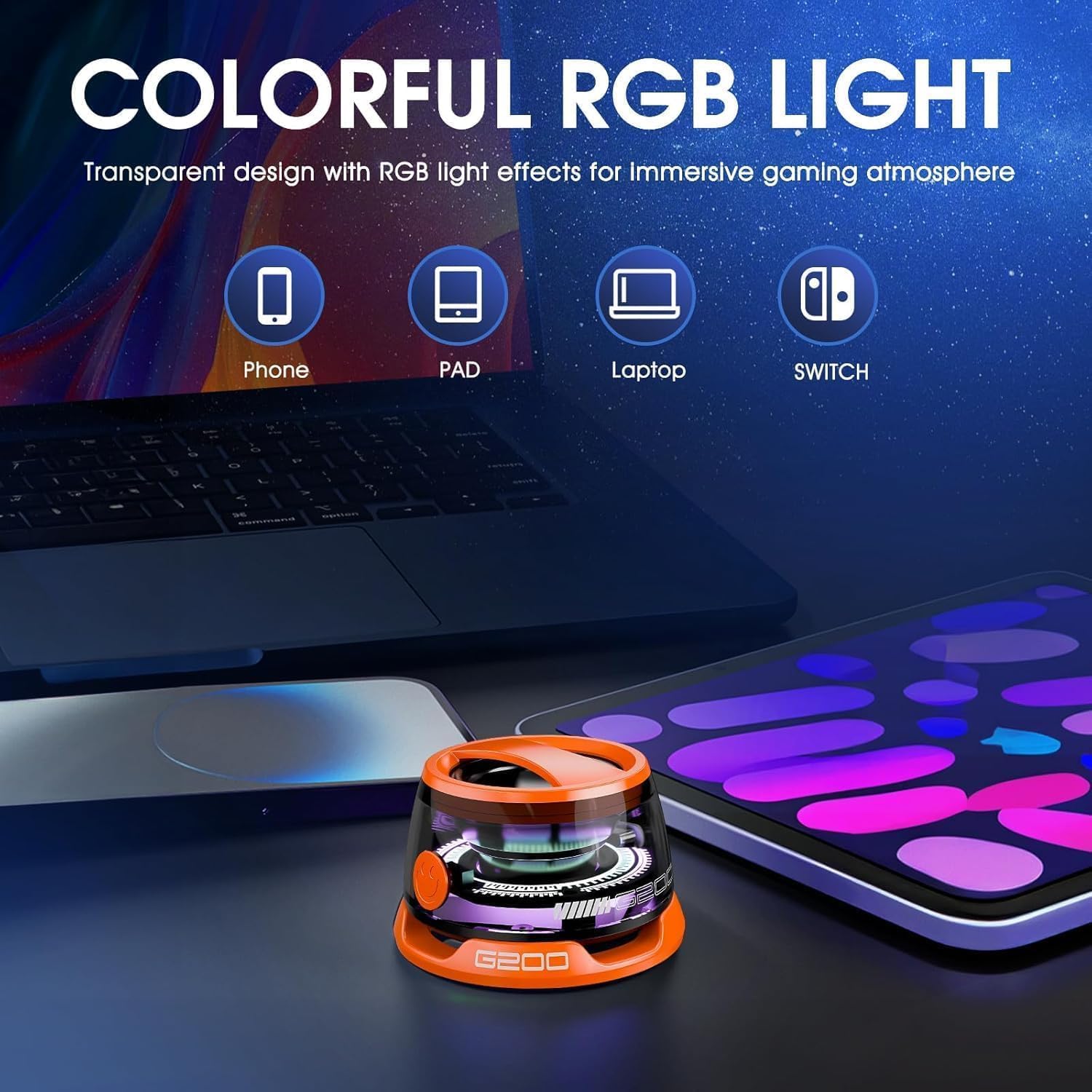 G200 Magnetic Bluetooth Speaker, Portable Mini Wireless Phone Speaker with Kickstand Function, IPX4 Waterproof, Full‑Range Stereo Sound, Ideal Graduation Gift for Teens, Travel, Cycling,Black