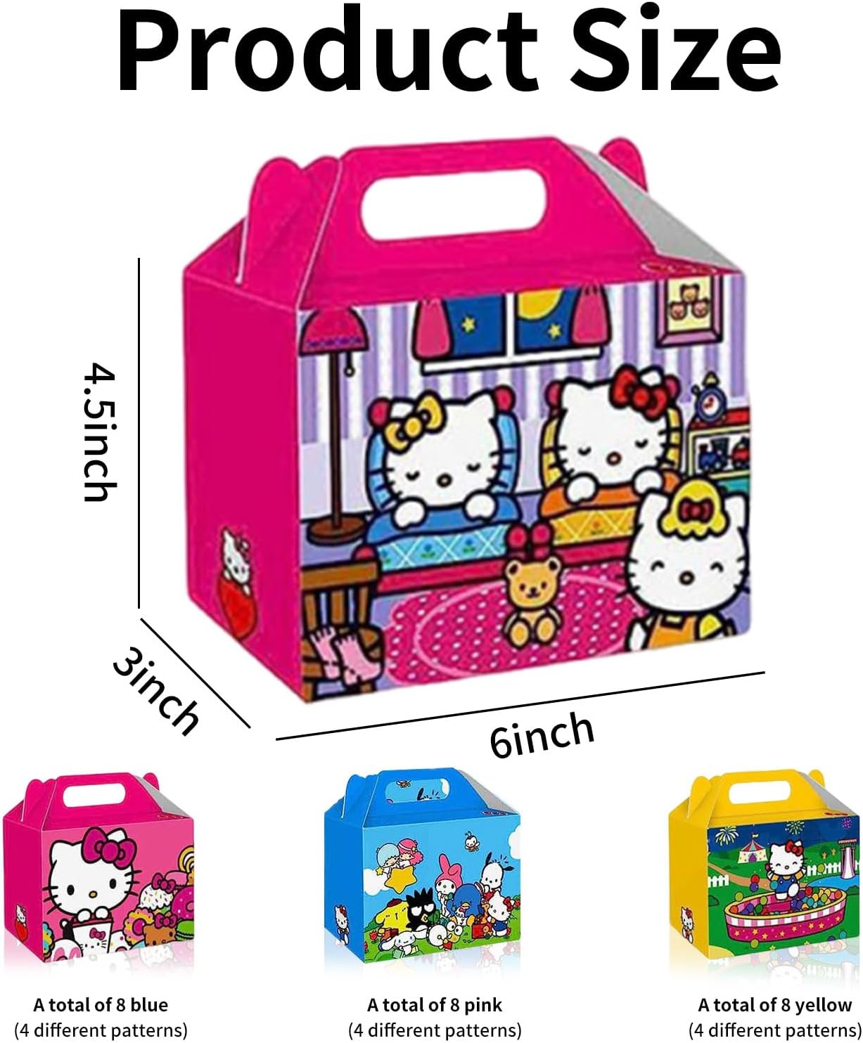ZWYAN 24 Pcs Cartoon Gift Boxes, Colorful Boxes For Gifts, Cute Cartoon Designs Party Favor Boxes