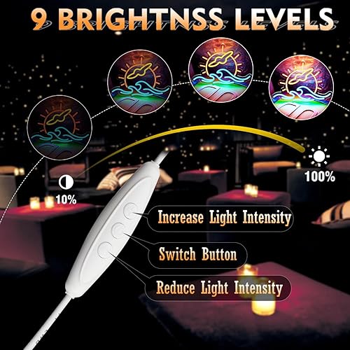 Miniatura 3 de Letrero de neón de atardecer Seabird para decoración de pared, letrero de luz LED de onda de neón, letreros LED para pared de dormitorio, letreros