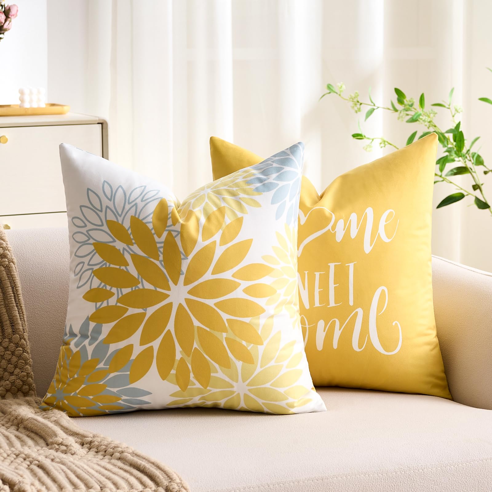 federe cuscini divano 40x40 esterno impermeabili fiori fiore di scozia regalo donna federe cuscini da giardino balcone copricuscini divano cuscino decorativi soggiorno camera da letto accessori