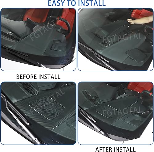 Miniatura 5 de Cubierta de panel de instrumentos interior superior para Chevrolet Corvette C8 Stingray 2020-2024, marco decorativo de tablero de instrumentos de